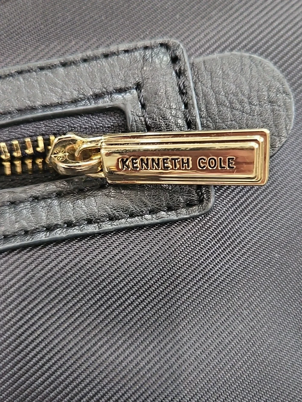 Kenneth Cole Reaction Black Tote with Gold Accents Fits Computer
